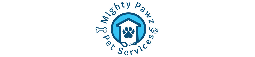Mighty Pawz logo and branding graphic design
