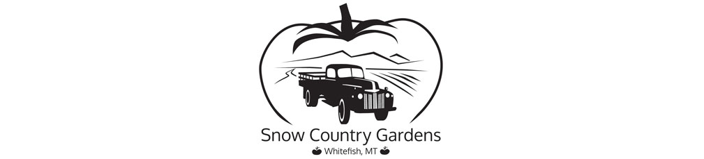 Snow Country Gardens logo and branding graphic design